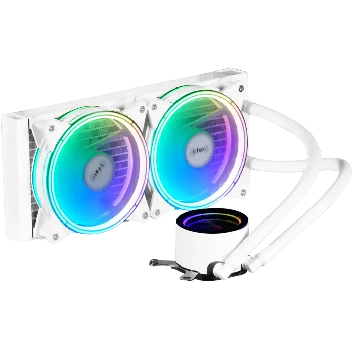 واترکولر Fater FW-240N2W1 سفید با رادیاتور ۲۴۰ میلی‌متری و فن ARGB – تهران پی‌سی