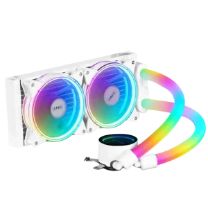 واترکولر Fater FW-240R2W1 سفید با رادیاتور ۲۴۰ میلی‌متری و فن‌های ARGB – تهران پی‌سی