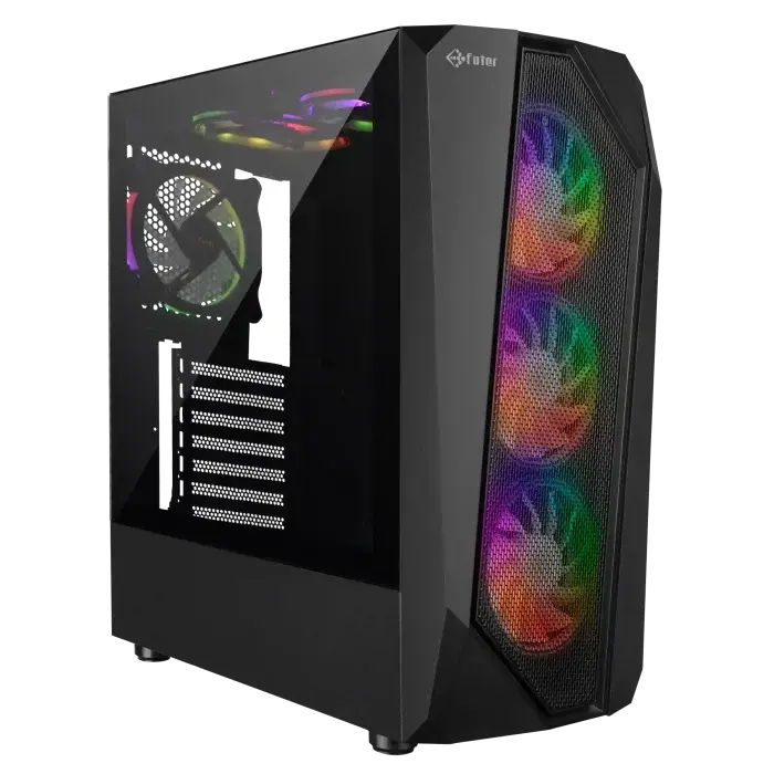 کیس Fater FG-740M مشکی‌سبز Mid-Tower