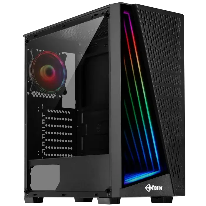 کیس Fater FG-745G میدتاور گیمینگ مشکی‌سبز