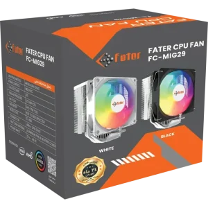 کولر بادی Fater FC-MIG29W با چهار هیت‌پایپ مسی و فن ARGB – تهران پی‌سی