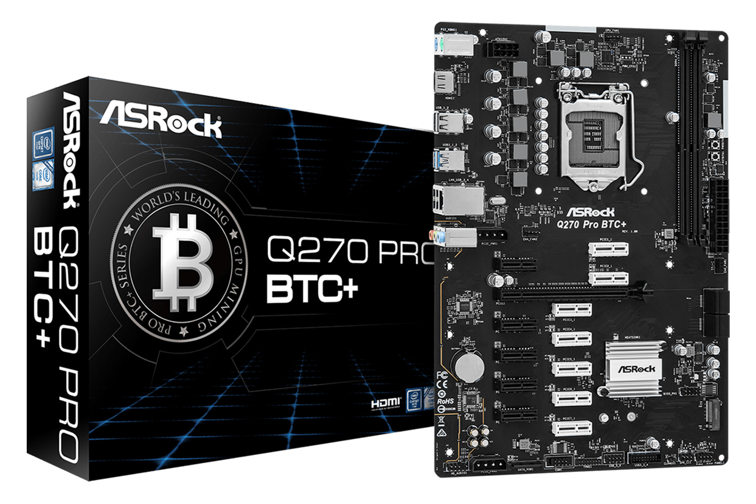 مادربرد ASROCK Q270 PRO BTC مخصوص ماینینگ با اسلات‌های متعدد PCIe – تهران پی‌سی