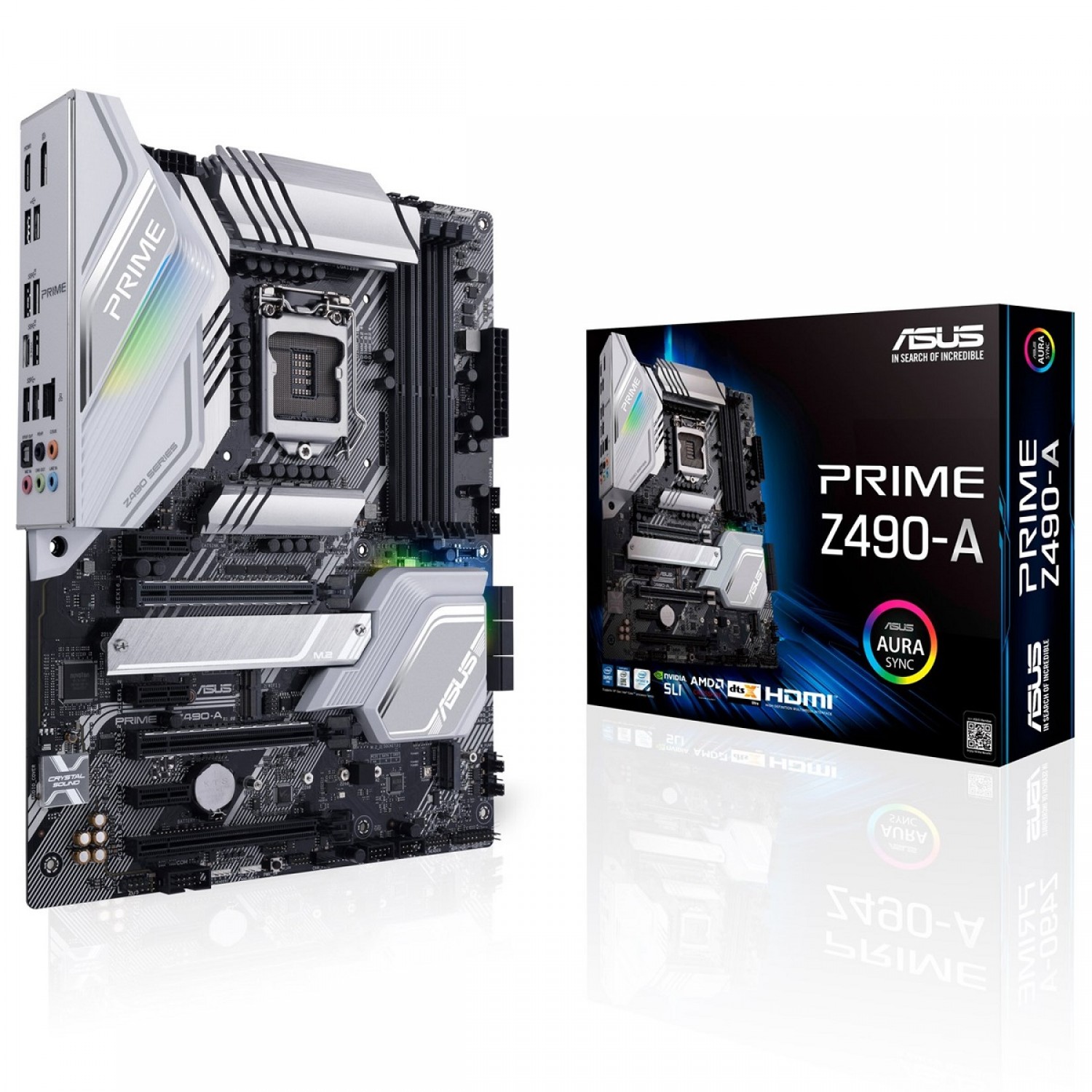 مادربرد ASUS PRIME Z490-A با طراحی سفید و پشتیبانی از نسل 10 و 11 – تهران پی‌سی