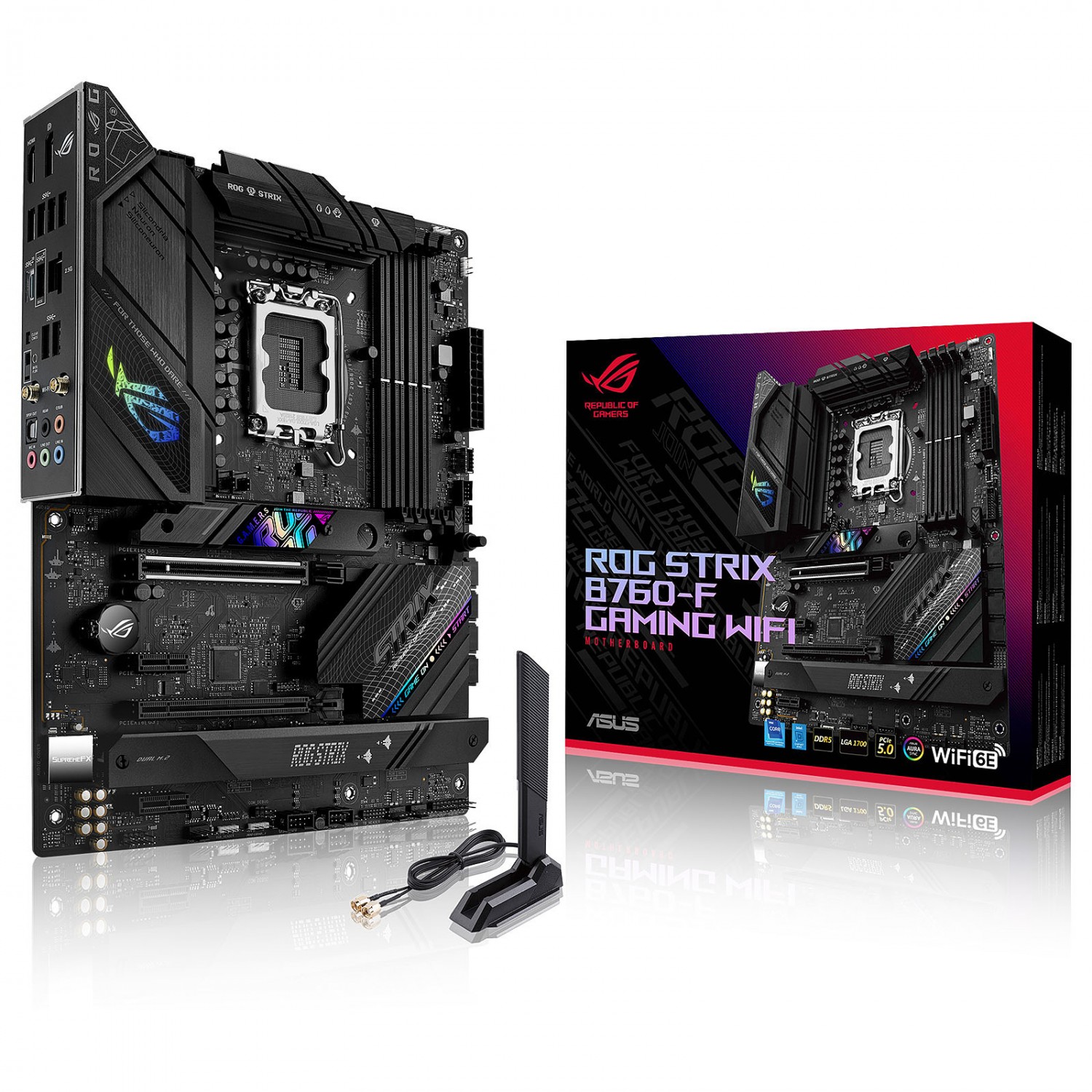 مادربرد ASUS ROG STRIX B760-F GAMING WIFI با پشتیبانی از DDR5 و Wi-Fi 6E – تهران پی‌سی